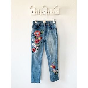 AO LA Alice + Olivia Embroidered Skinny Jeans